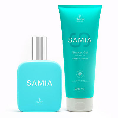Perfume contratipo e creme hidratante Samia